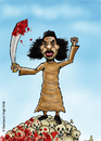 Cartoon: Gaddafi Caricature (small) by gursharanthecartoonist tagged gaddafi dicatator libya revolt