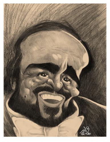 Cartoon: Luciano Pavarotti (medium) by tamer_youssef tagged luciano,pavarotti,italy,opera,politics,religion,catoon,caricature,portrait,pencil,art,sketch,by,tamer,youssef,egypt