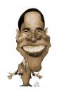 Cartoon: Barack Obama (small) by tamer_youssef tagged barack hussein obama usa politics religion catoon caricature portrait pencil art sketch by tamer youssef egypt