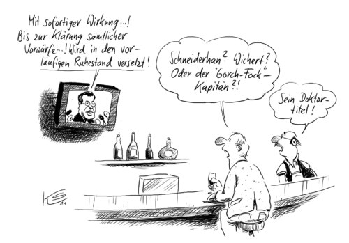 Cartoon: Doktor (medium) by Stuttmann tagged guttenberg,doktortitel,plagiat,gorch,fock,guttenberg,doktortitel,plagiat,gorch fock,gorch,fock