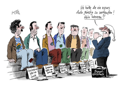 Cartoon: Export (medium) by Stuttmann tagged eurokrise,autoindustrie,exporte