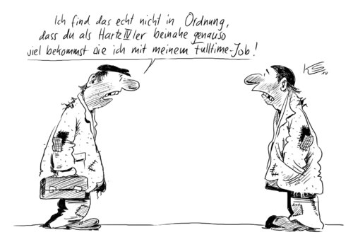 Cartoon: Genauso... (medium) by Stuttmann tagged hartz4,hartz4,harzt,arbeit,job,beruf,karriere,arbeitslose,arbeitslosigkeit,arbeitsloser,arbeitslos,gerechtigkeit,gehalt,einkommen