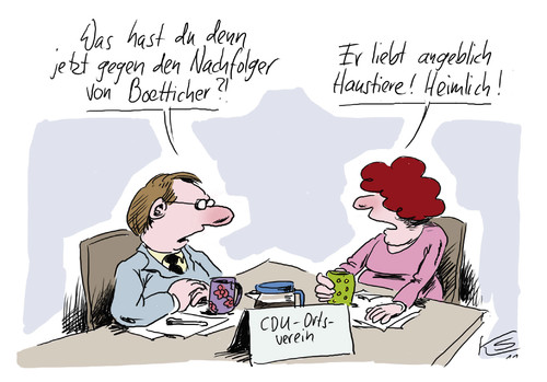 Cartoon: Haustiere (medium) by Stuttmann tagged haustiere,boettich,cdu