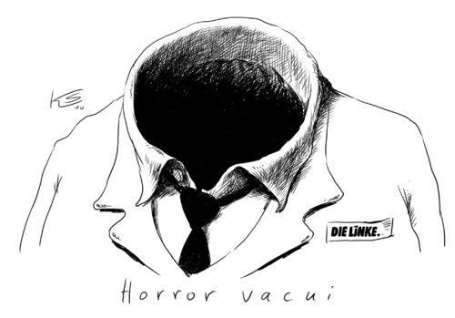 Cartoon: Horror Vacui (medium) by Stuttmann tagged linke,lafontaine,gysi,bartsch,horror,vacui,linke,lafontaine,gysi,bartsch,horror,vacui