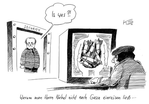 Cartoon: Is was? (medium) by Stuttmann tagged niebel,gaza,israel,niebel,gaza,israel