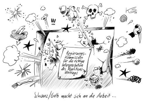 Cartoon: Kommission (medium) by Stuttmann tagged regierungskommission,schwarzgelb,koalitionsvertrag,regierung,kommission,schwarzgelb,koalitionsvertrag,fdp,cdu