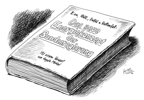 Cartoon: Konzept (medium) by Stuttmann tagged atomkraft,akw,laufzeiten,energiepolitik,eon,enbw,rwe,vattenfall,atomkraft,akw,energiepolitik,eon,enbw,vattenfall,rwe,energien,umwelt