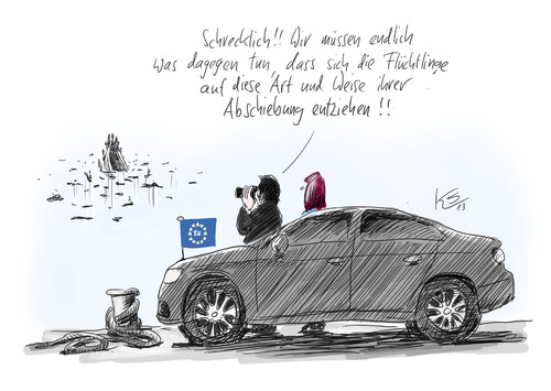 Cartoon: Lampedusa (medium) by Stuttmann tagged lampedusa,afrika,eu,europa