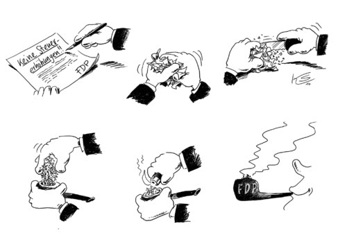 Cartoon: Pfeife (medium) by Stuttmann tagged steuererhöhungen,fdp,brüderle,steuererhöhungen,fdp,brüderle,steuer,steuern