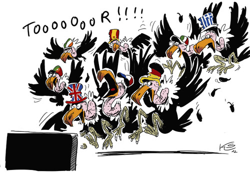 Cartoon: Tooor!!! (medium) by Stuttmann tagged fußball,em,europa,eu