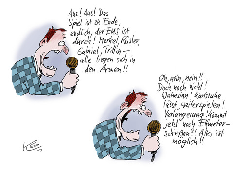 Cartoon: Verlängerung (medium) by Stuttmann tagged rettungsschirm,esm,eu,eurokrise
