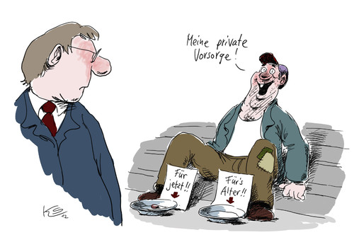 Cartoon: Vorsorge (medium) by Stuttmann tagged vorsorge,altersvorsorge,rente