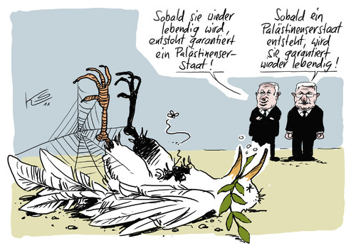Cartoon: Wieder lebendig (medium) by Stuttmann tagged palästina