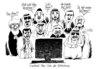 Cartoon: Gaddafi-Fanclub (small) by Stuttmann tagged gaddafi,libyen