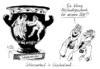 Cartoon: Griech Vase (small) by Stuttmann tagged griechenland,vase,schulden,pleite