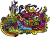 Cartoon: urban monsters (small) by Svarty tagged jungle,colour,monster,urban