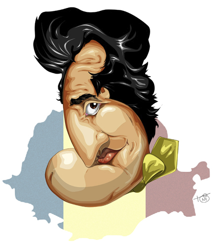 Cartoon: Caricature of Mihai Eminescu (medium) by Toni DAgostinho tagged caricature