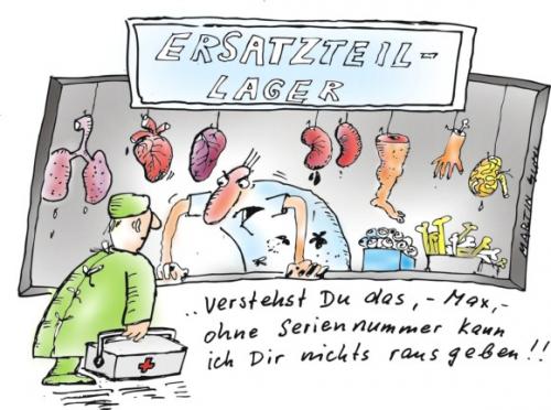Cartoon: ersatzteil medizin op (medium) by martin guhl tagged ersatzteil,medizin,op,martin,guhl