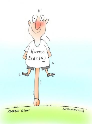 Cartoon: homo erectus sex (medium) by martin guhl tagged homo,erectus