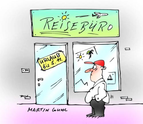 Cartoon: urlaub reisebüro martin guhl (medium) by martin guhl tagged urlaub,reisebüro,martin,guhl