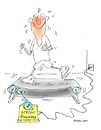 Cartoon: jogging laufen erneuerbar energi (small) by martin guhl tagged jogging,laufen,erneuerbar,energie,strom,einspeisung