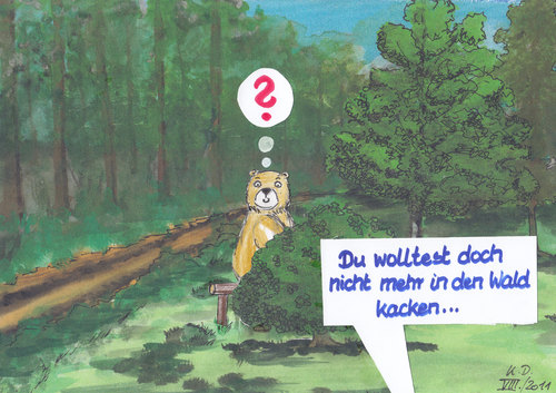 Cartoon: Charmin Bär (medium) by tobelix tagged charmin,bär,bear,verschwunden,disappeared,tobelix