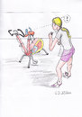 Cartoon: Heimtrainer (small) by tobelix tagged heimtrainer,neu,speziell,überraschend,fitnessgeräte,tobelix