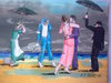 Cartoon: j.vettriano fake - crazy dancers (small) by tobelix tagged jack vettriano dancers beach crazy fake tobelix