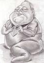 Cartoon: Jabba the hutts baby bro (small) by subwaysurfer tagged caricature,cartoon,jabba,the,hutt,pencil,drawing