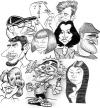 Cartoon: so  many faces so little time (small) by subwaysurfer tagged caricature,people,group,cartoon,drawing,pen,and,ink