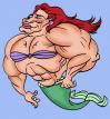 Cartoon: this aint yo mamas mermaids 4 (small) by subwaysurfer tagged mermaid,cartoon,caricature,man