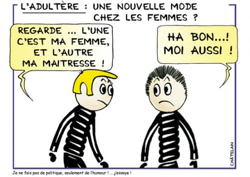 Cartoon: ADULTERE (medium) by chatelain tagged adultere