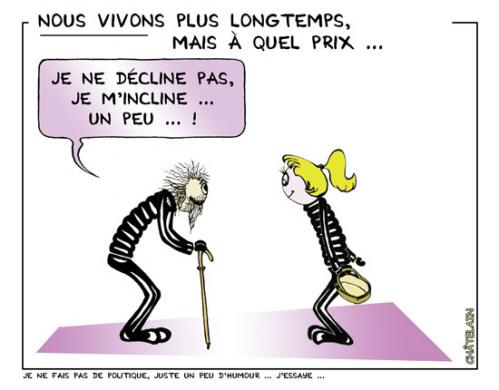 Cartoon: Je ne m incline pas (medium) by chatelain tagged humour,blague,chatelain