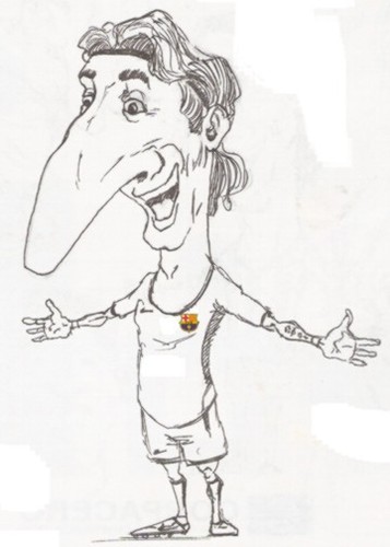 Cartoon: Zlatan Ibrahimovic boceto (medium) by Arley tagged zlatan,ibrahimovic,barcelona