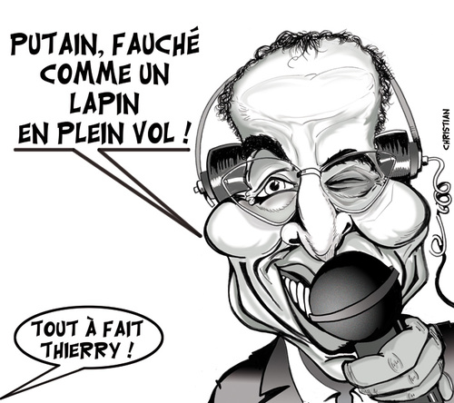 Cartoon: Deces de Thierry ROLAND (medium) by CHRISTIAN tagged thierry,roland,foot,dessin,de,presse