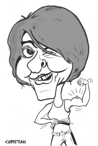 Cartoon: Florence FORESTI (medium) by CHRISTIAN tagged florence,foresti,comique