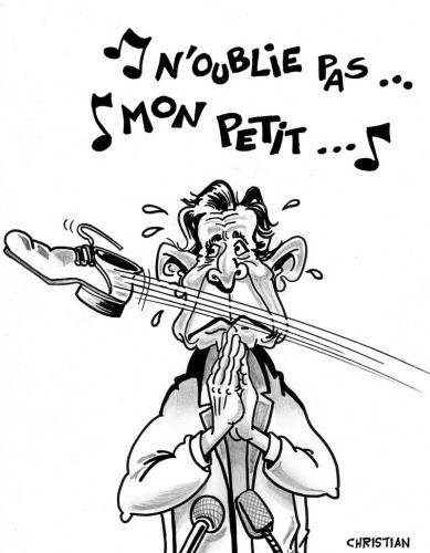 Cartoon: petit papa noel ... (medium) by CHRISTIAN tagged bush,noel,chaussure
