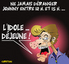 Cartoon: JE ME SUIS TOUJOURS DEMANDE ... (small) by CHRISTIAN tagged johnny,halliday