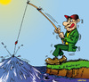 Cartoon: peche au gros ! (small) by CHRISTIAN tagged peche,riviere,poisson