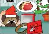 Cartoon: Christmas (small) by Sandra tagged christmas,meat,tree,dog,mops,baum,geschenk