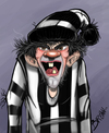 Cartoon: Crazy supporter (small) by tooned tagged cartoons,caricature,illustrati