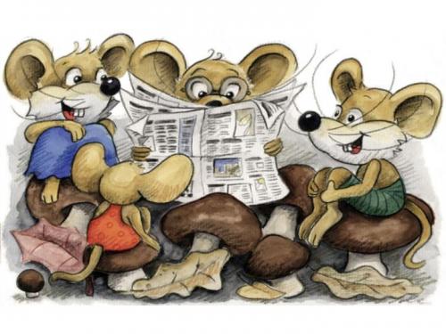 Cartoon: Zeitung - Newspaper (medium) by Abonaut tagged mäuse,lesen,zeitung,tageszeitung,tbm,papertown,abovalley