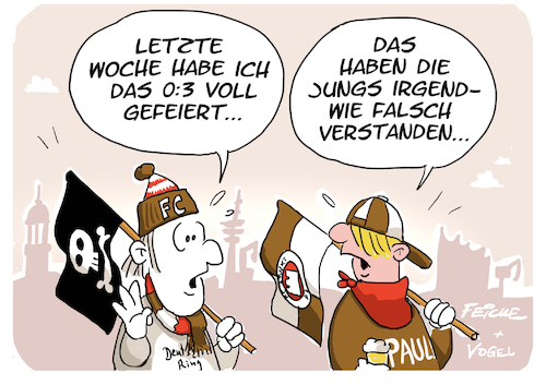 Cartoon: FCSP Auswärtssieg Mainz (medium) by FEICKE tagged hamburg,fc,st,pauli,fcsp,bundesliga,zwei,verein,hsv,sportverein,fussball,fußball,dfb,dfl,mainz,05,hamburg,fc,st,pauli,fcsp,bundesliga,zwei,verein,hsv,sportverein,fussball,fußball,dfb,dfl,mainz,05