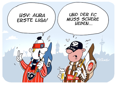 Cartoon: HSV FCSP Jugendwort (medium) by FEICKE tagged hamburg,aufstieg,fc,sp,fcsp,st,pauli,hsv,gefühle,bundesliga,zwei,verein,sportverein,fussball,fußball,hamburg,aufstieg,fc,sp,fcsp,st,pauli,hsv,gefühle,bundesliga,zwei,verein,sportverein,fussball,fußball