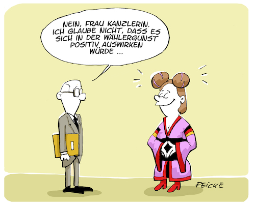 Cartoon: Merkel ESC (medium) by FEICKE tagged merkel,bundeskanzler,deutschland,netta,israel,frisur,merkel,bundeskanzler,deutschland,netta,israel,frisur