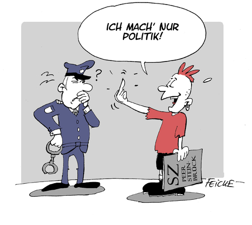 Cartoon: Nur Politik (medium) by FEICKE tagged spd,wahlkampf,peer,steinbrück,kandidat,kanzler,stinkefinger,spd,wahlkampf,peer,steinbrück,kandidat,kanzler,stinkefinger