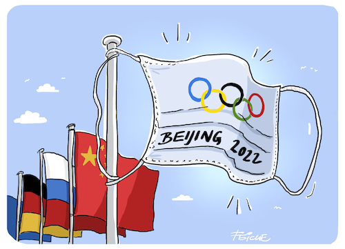 Olympia 2022 Flagge