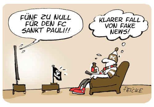 Cartoon: Sankt Pauli gegen KSC (medium) by FEICKE tagged fc,sankt,pauli,hamburg,fussball,karlsruher,sc,sportclub,bundesliga,fan,fake,news,fc,sankt,pauli,hamburg,fussball,karlsruher,sc,sportclub,bundesliga,fan,fake,news