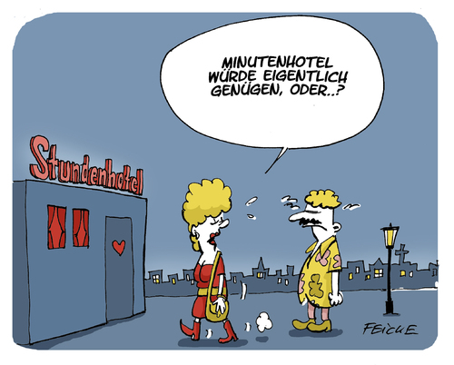 Cartoon: Stundenhotel (medium) by FEICKE tagged minute,liebe,ehe,stundenhotel,stundenhotel,ehe,liebe,sex,minute