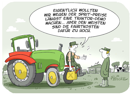 Cartoon: Traktor dieselpreis (medium) by FEICKE tagged iran,usa,israel,krieg,spritpreis,landwirtschaft,diesel,streik,iran,usa,israel,krieg,spritpreis,landwirtschaft,diesel,streik